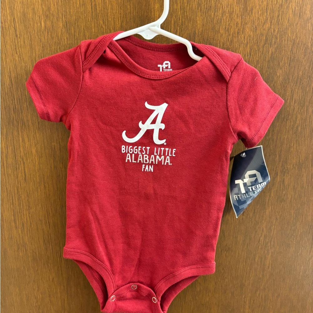 Team Athletics Red Kids Alabama Bodysuit
